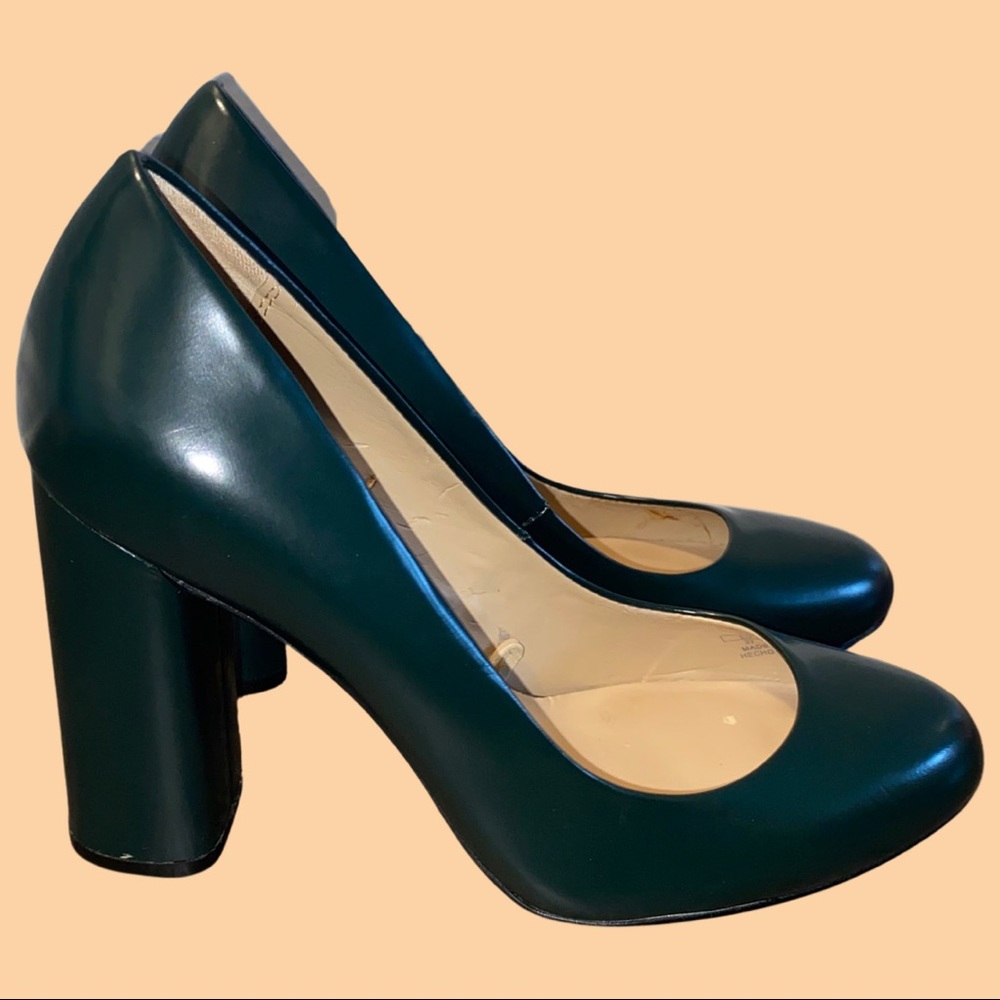 Zara Dark Green 4 Inch Heels